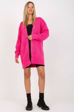 Sweter Kardigan Model LC-SW-0267.06X Fluo Pink - Rue Paris - uniwersalny