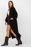 Sweter Kardigan Model LC-SW-8032.34P Black - Rue Paris - uniwersalny Sweter Kardigan Model LC-SW-8032.34P Black - Rue Paris - uniwersalny