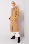 Płaszcz Damski Model 217-PL-23335.86 Camel - Rue Paris - S Płaszcz Damski Model 217-PL-23335.86 Camel - Rue Paris - S