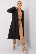 Płaszcz Damski Model 217-PL-23335.87 Black - Rue Paris - S Płaszcz Damski Model 217-PL-23335.87 Black - Rue Paris - S