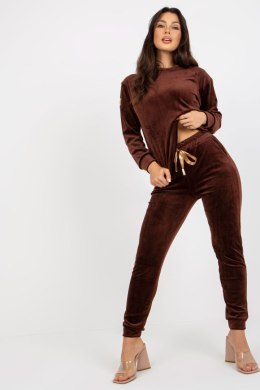 Spodnie Komplet Model WN-KMPL-8129.30X Dark Brown - Rue Paris - S