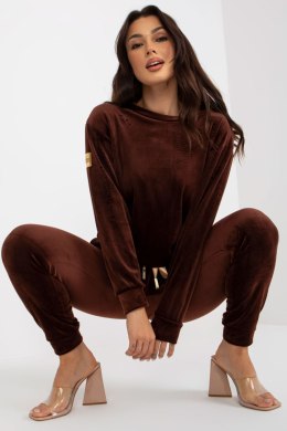 Spodnie Komplet Model WN-KMPL-8129.30X Dark Brown - Rue Paris - S