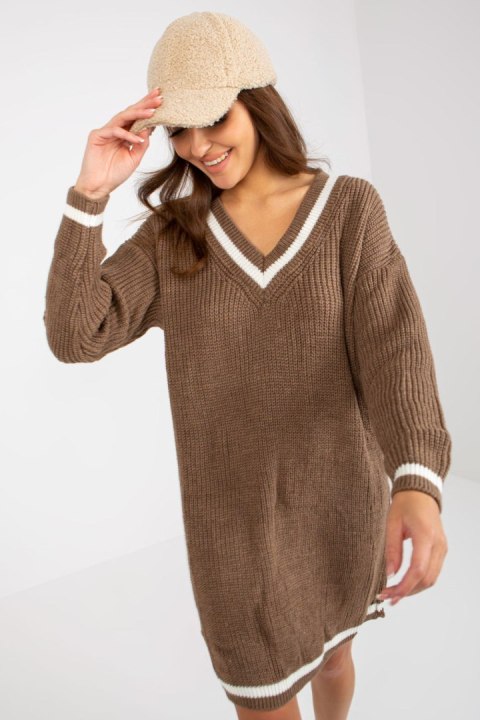 Sukienka Model LC-SW-8023.55P Brown - Rue Paris - uniwersalny