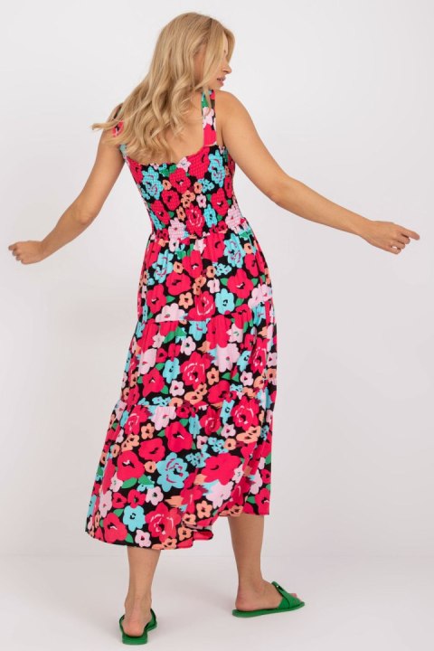 Sukienka Model RO-SK-8007-1.03P Black/Pink - Rue Paris - s Sukienka Model RO-SK-8007-1.03P Black/Pink - Rue Paris - s