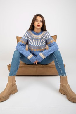 Sweter Damski Model LC-SW-0342.06X Blue - Rue Paris - uniwersalny