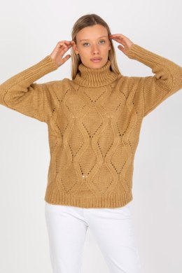 Sweter Damski Model LC-SW-3019.05P Camel - Rue Paris - uniwersalny