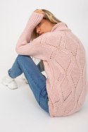 Sweter Damski Model LC-SW-3019.05P Light Pink - Rue Paris - uniwersalny Sweter Damski Model LC-SW-3019.05P Light Pink - Rue Paris - uniwersalny