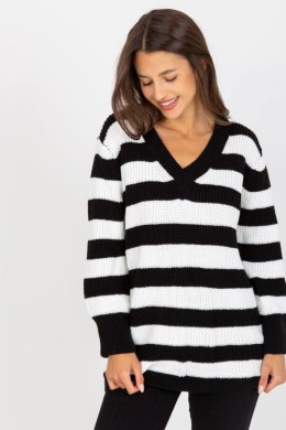 Sweter Damski Model LC-SW-8030.29P White/Black - Rue Paris - uniwersalny