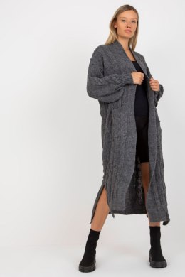 Sweter Kardigan Model LC-SW-8032.34P Dark Grey - Rue Paris - uniwersalny