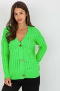 Sweter Kardigan Model LC-SW-8036.74P Fluo Green - Rue Paris - uniwersalny