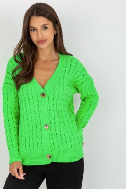 Sweter Kardigan Model LC-SW-8036.74P Fluo Green - Rue Paris - uniwersalny