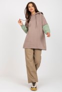 Bluza Damska Model RV-BL-8232.27X Dark Beige - Rue Paris - S/M Bluza Damska Model RV-BL-8232.27X Dark Beige - Rue Paris - S/M
