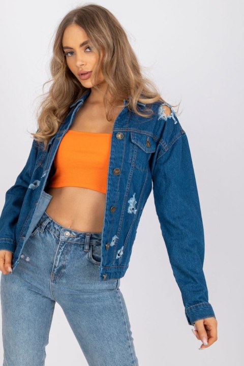 Kurtka Damska Model RO-KR-CKT-4006.16X Blue - Rue Paris - XL Kurtka Damska Model RO-KR-CKT-4006.16X Blue - Rue Paris - XL