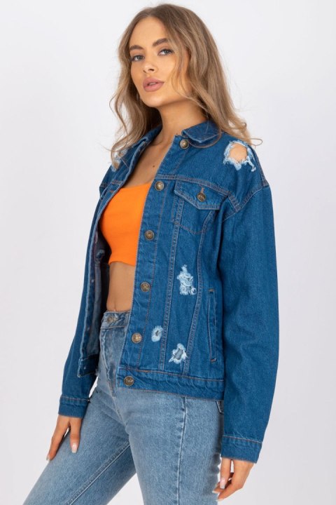 Kurtka Damska Model RO-KR-CKT-4006.16X Blue - Rue Paris - XL Kurtka Damska Model RO-KR-CKT-4006.16X Blue - Rue Paris - XL