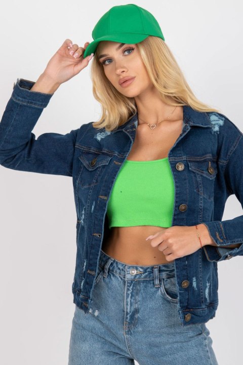 Kurtka Damska Model RO-KR-CKT-4006.16X Dark Blue - Rue Paris - XS Kurtka Damska Model RO-KR-CKT-4006.16X Dark Blue - Rue Paris - XS