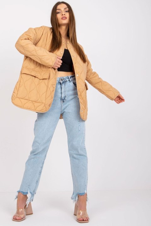 Kurtka Damska Model RV-KR-001.95P Camel - Rue Paris - L/XL Kurtka Damska Model RV-KR-001.95P Camel - Rue Paris - L/XL