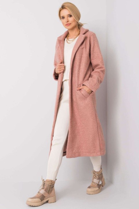 Płaszcz Damski Model 217-PL-23335.85 Dark Pink - Rue Paris - M Płaszcz Damski Model 217-PL-23335.85 Dark Pink - Rue Paris - M