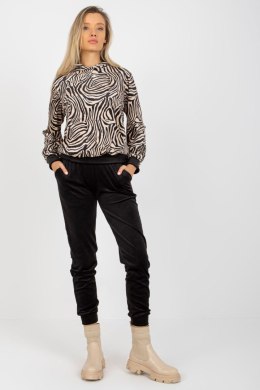 Spodnie Komplet Model WN-KMPL-2410.01P Black/Beige - Rue Paris - S