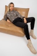 Spodnie Komplet Model WN-KMPL-2410.01P Black/Beige - Rue Paris - s Spodnie Komplet Model WN-KMPL-2410.01P Black/Beige - Rue Paris - s