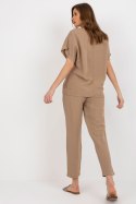 Spodnie Komplet Model WN-KMPL-VE41/42.68P Dark Beige - Rue Paris - S