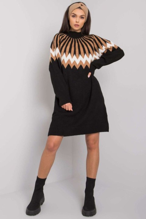 Sukienka Model LC-SK-0098.37X Black - Rue Paris - uniwersalny Sukienka Model LC-SK-0098.37X Black - Rue Paris - uniwersalny