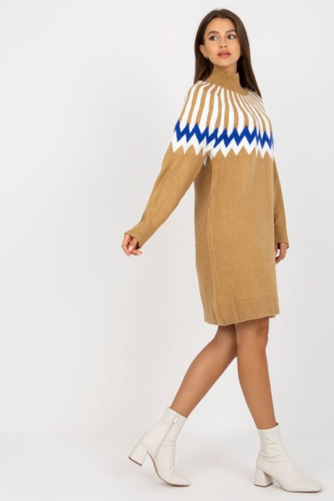 Sukienka Model LC-SK-0098.37X Camel - Rue Paris - uniwersalny
