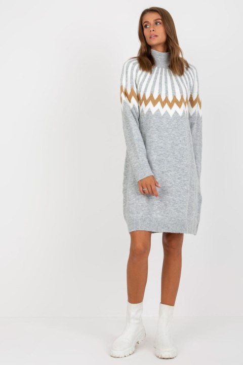 Sukienka Model LC-SK-0098.37X Grey - Rue Paris - uniwersalny Sukienka Model LC-SK-0098.37X Grey - Rue Paris - uniwersalny