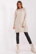 Sukienka Model LC-SK-8012-2.25P Light Beige - Rue Paris - uniwersalny Sukienka Model LC-SK-8012-2.25P Light Beige - Rue Paris - uniwersalny