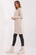Sukienka Model LC-SK-8012-2.25P Light Beige - Rue Paris - uniwersalny Sukienka Model LC-SK-8012-2.25P Light Beige - Rue Paris - uniwersalny