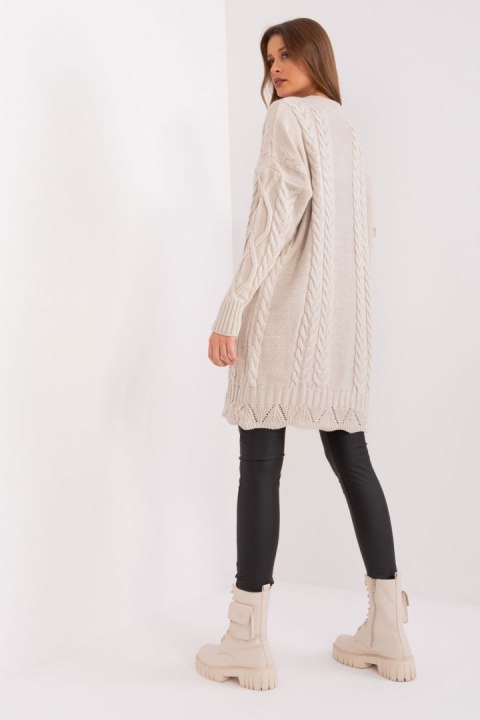 Sukienka Model LC-SK-8012-2.25P Light Beige - Rue Paris - uniwersalny Sukienka Model LC-SK-8012-2.25P Light Beige - Rue Paris - uniwersalny