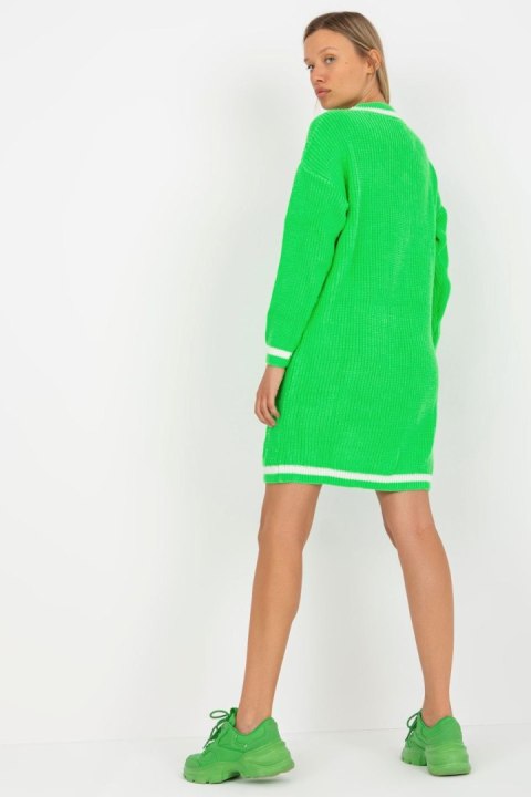 Sukienka Model LC-SW-8023.55P Fluo Green - Rue Paris - uniwersalny Sukienka Model LC-SW-8023.55P Fluo Green - Rue Paris - uniwersalny