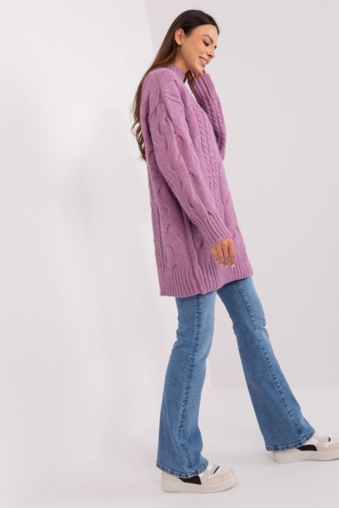 Sweter Damski Model AT-SW-2367-1.35P Violet - AT - uniwersalny Sweter Damski Model AT-SW-2367-1.35P Violet - AT - uniwersalny