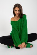 Sweter Damski Model LC-SW-3020.29X Green - Rue Paris - uniwersalny Sweter Damski Model LC-SW-3020.29X Green - Rue Paris - uniwersalny
