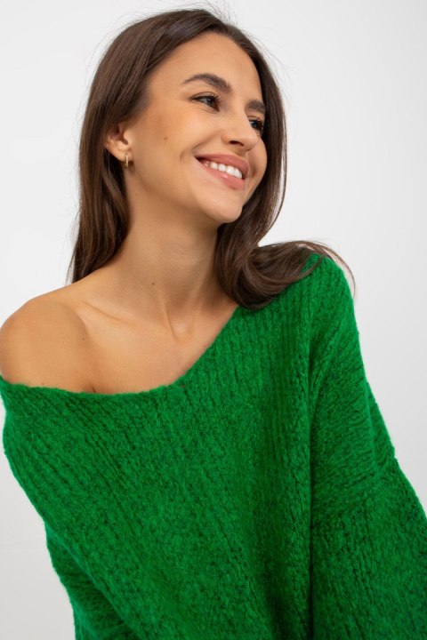 Sweter Damski Model LC-SW-3020.29X Green - Rue Paris - uniwersalny Sweter Damski Model LC-SW-3020.29X Green - Rue Paris - uniwersalny