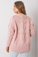 Sweter Damski Model LC-SW-A1.28X Light Pink - Rue Paris - uniwersalny Sweter Damski Model LC-SW-A1.28X Light Pink - Rue Paris - uniwersalny