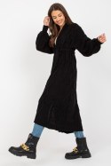 Sweter Kardigan Model LC-SW-8020.16P Black - Rue Paris - uniwersalny Sweter Kardigan Model LC-SW-8020.16P Black - Rue Paris - uniwersalny