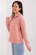 Sweter Damski Model AT-SW-2349-2.96 Dark Pink - AT - uniwersalny Sweter Damski Model AT-SW-2349-2.96 Dark Pink - AT - uniwersalny
