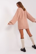 Sweter Damski Model AT-SW-2367-2.64P Dark Pink - AT - uniwersalny Sweter Damski Model AT-SW-2367-2.64P Dark Pink - AT - uniwersalny