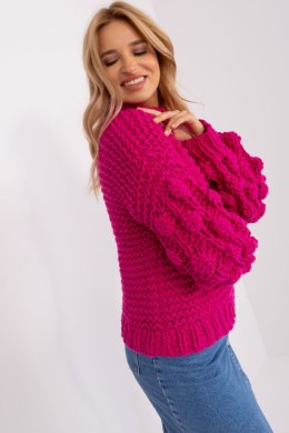 Sweter Damski Model AT-SW-2382.97P Fuksja - AT - uniwersalny