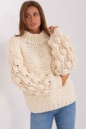 Sweter Damski Model AT-SW-2382.97P Light Beige - AT - uniwersalny