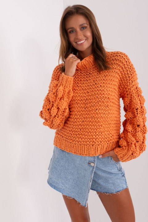 Sweter Damski Model AT-SW-2382.97P Orange - AT - uniwersalny Sweter Damski Model AT-SW-2382.97P Orange - AT - uniwersalny