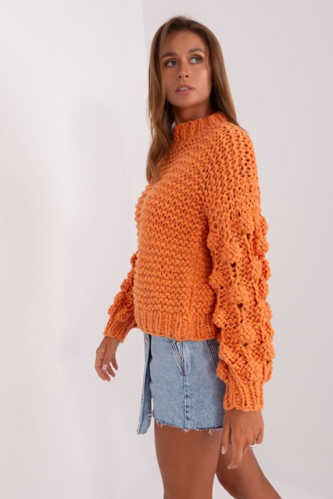 Sweter Damski Model AT-SW-2382.97P Orange - AT - uniwersalny Sweter Damski Model AT-SW-2382.97P Orange - AT - uniwersalny