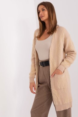 Sweter Kardigan Model AT-SW-234501.00P Beige - AT - uniwersalny