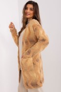 Sweter Kardigan Model AT-SW-234701.34 Beige - AT - uniwersalny Sweter Kardigan Model AT-SW-234701.34 Beige - AT - uniwersalny