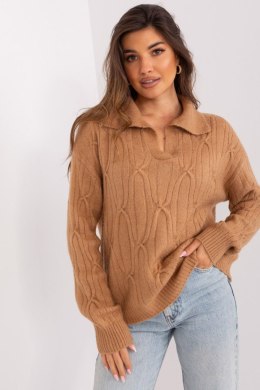 Sweter Damski Model AT-SW-2349-2.27 Camel - AT - uniwersalny