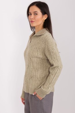 Sweter Damski Model AT-SW-2349-2.27 Khaki - AT - uniwersalny