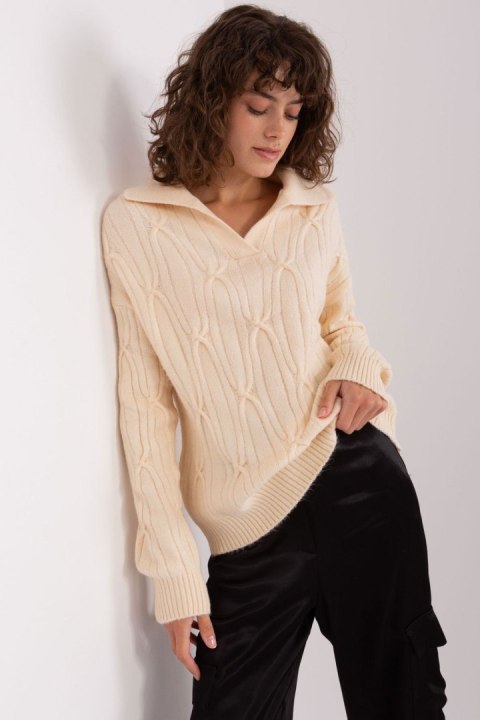 Sweter Damski Model AT-SW-2349-2.27 Light Beige - AT - uniwersalny