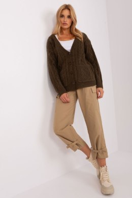 Sweter Damski Model AT-SW-2358.31 Khaki - AT - uniwersalny