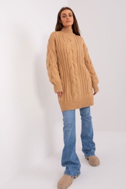 Sweter Damski Model AT-SW-2367-1.35P Camel - AT - uniwersalny
