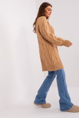 Sweter Damski Model AT-SW-2367-1.35P Camel - AT - uniwersalny